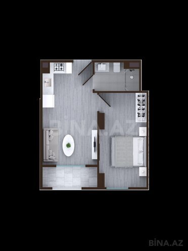 Satılır 2 otaqlı yeni tikili 42 m², Zığ q., photo 6 from 7