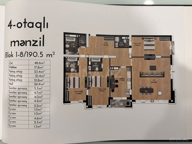 Satılır 4 otaqlı yeni tikili 190.5 m², Nizami m., photo 5 from 15