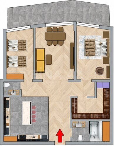 Продаётся 3-комн. новостройка 120 м², Ясамальский р., photo 3 from 8