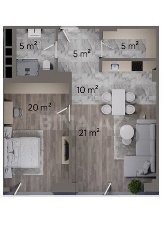 Satılır 2 otaqlı yeni tikili 76.4 m², Sea Breeze q., photo 16 from 17