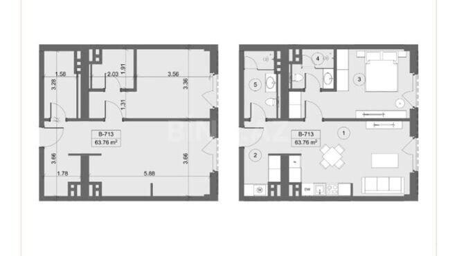 Satılır 2 otaqlı yeni tikili 64 m², Sea Breeze q., photo 11 from 12