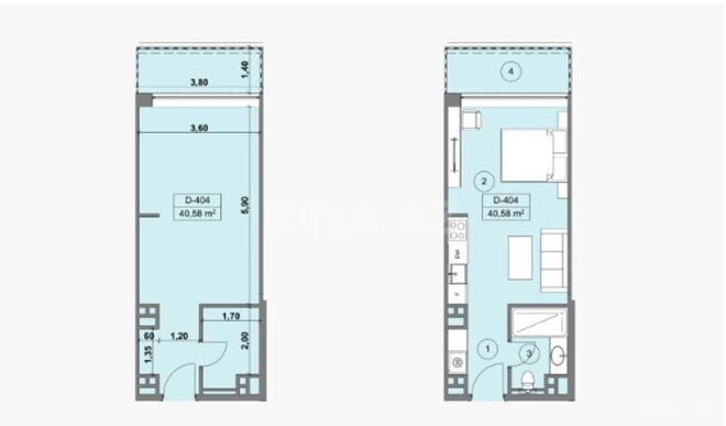 Продается 1-комн. новостройка 41 м², пос. Sea Breeze, photo 7 from 8