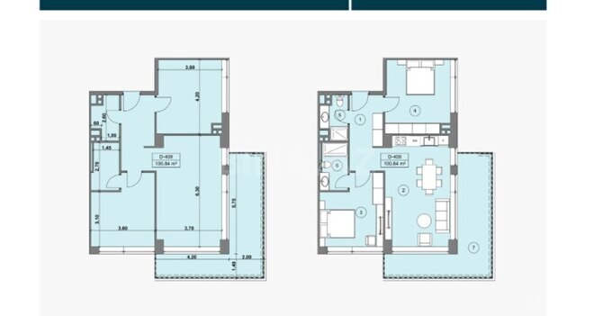 Продается 3-комн. новостройка 100 м², пос. Sea Breeze, photo 8 from 9