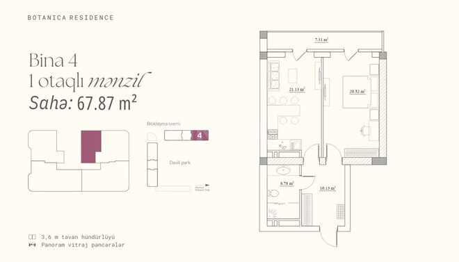 Satılır 1 otaqlı yeni tikili 67.8 m², Badamdar q., photo 13 from 14