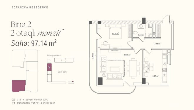 Satılır 2 otaqlı yeni tikili 97.1 m², Badamdar q., photo 19 from 20