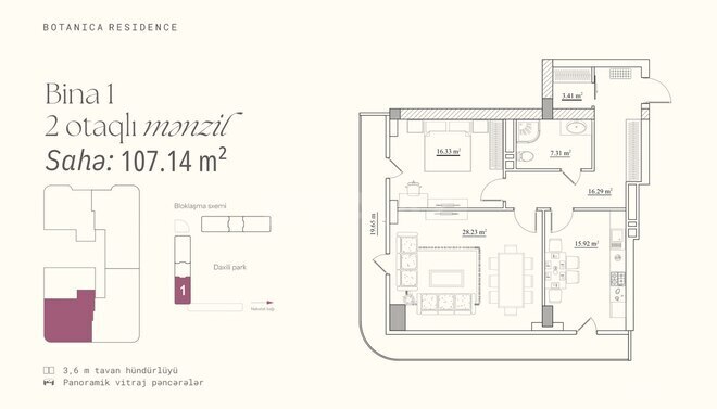 Satılır 2 otaqlı yeni tikili 107.1 m², Badamdar q., photo 19 from 20