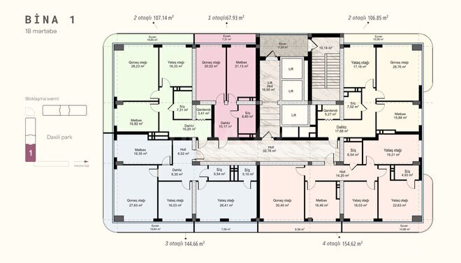 Satılır 2 otaqlı yeni tikili 107.1 m², Badamdar q., photo 18 from 20