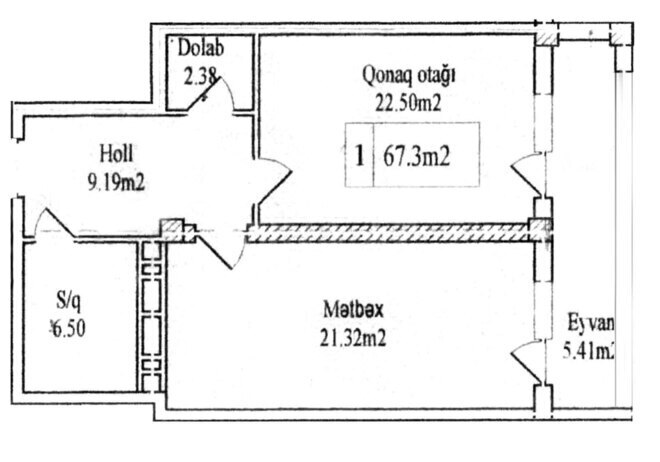 Продается 2-комн. новостройка 70 м², м. Нариман Нариманов, photo 5 from 14