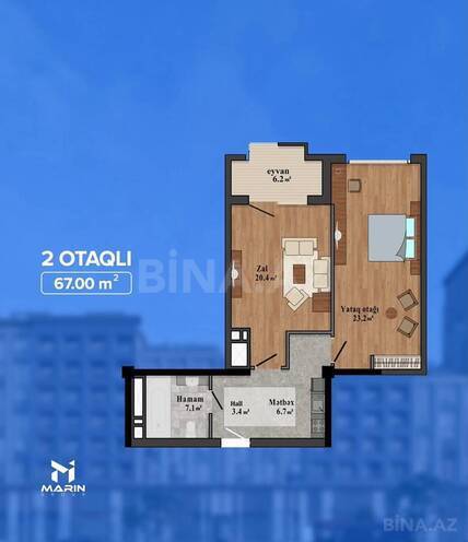 Продаётся 2-комн. новостройка 67 м², Наримановский  р., photo 29 from 30