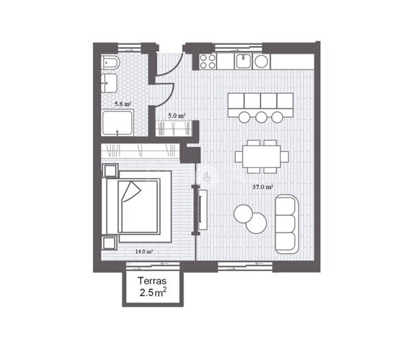 Продаётся 2-комн. новостройка 74 м², пос. Sea Breeze, photo 8 from 9