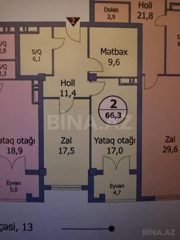 Продается 2-комн. новостройка 66.3 м², м. Нариман Нариманов, photo 8 from 9