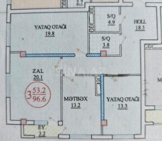Продаётся 3-комн. новостройка 97 м², м. Иншаатчылар, photo 3 from 13