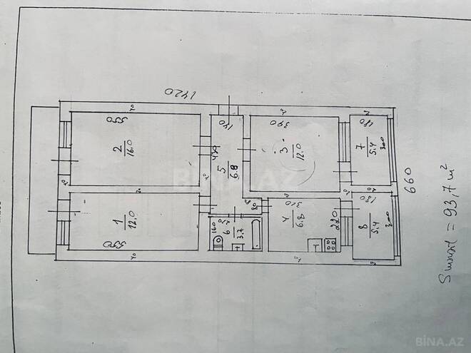Продаётся 3-комн. вторичка 94 м², м. Сахил, photo 9 from 14
