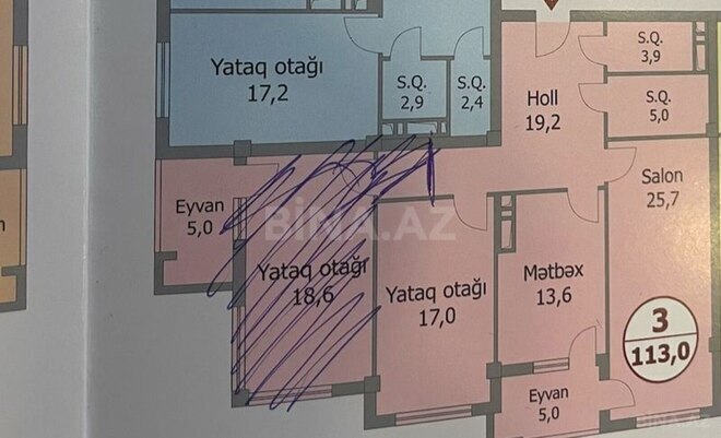 Satılır 3 otaqlı yeni tikili 113 m², Nəriman Nərimanov m., photo 3 from 6