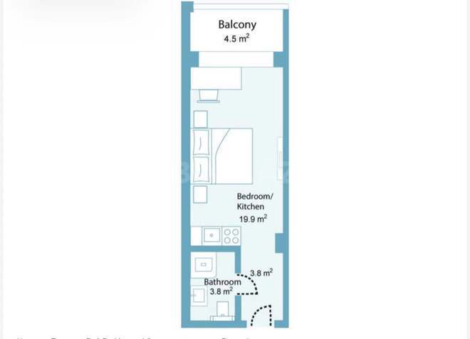 Satılır 1 otaqlı yeni tikili 39 m², Sea Breeze q., photo 5 from 6