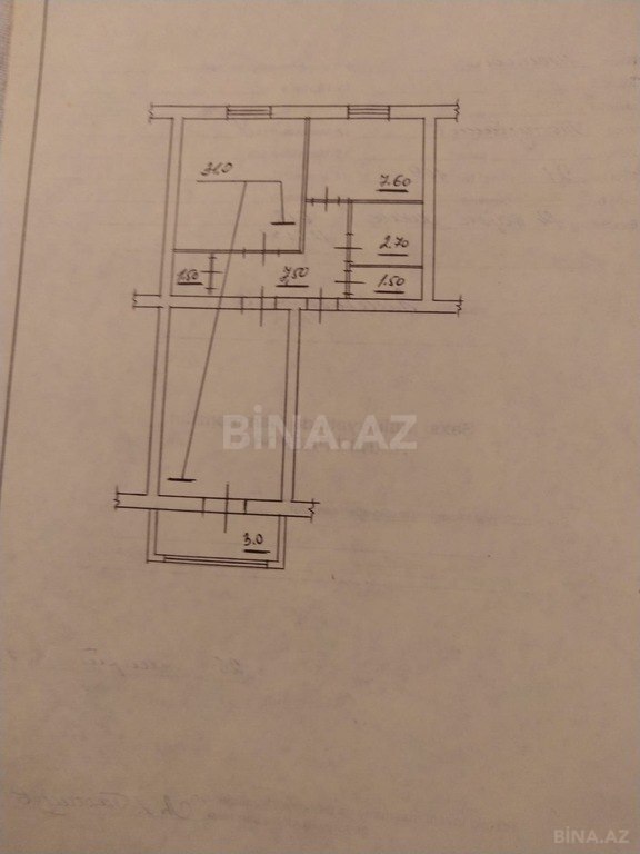 2 otaqlı köhnə tikili - Nəsimi r. - 56 m² (2)