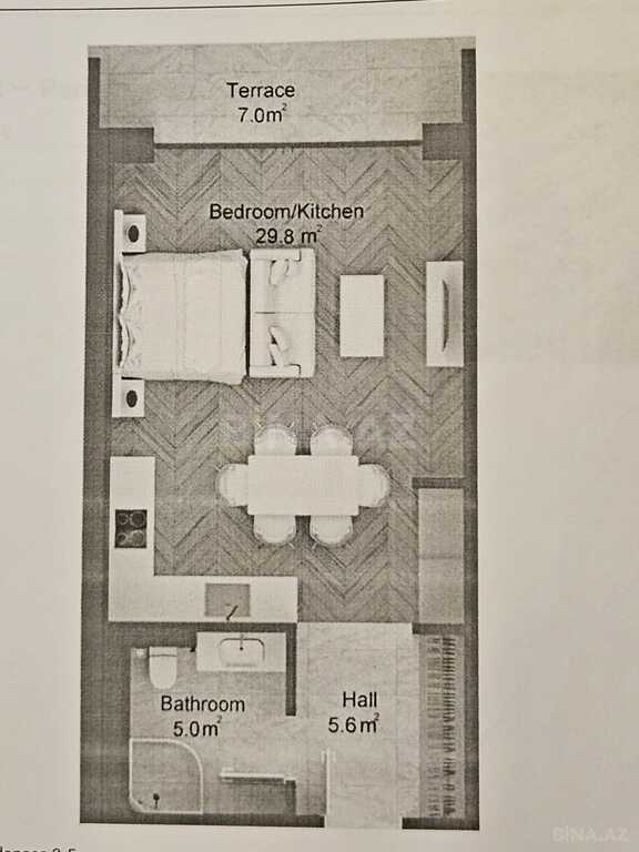 1 otaqlı yeni tikili - Nardaran q. - 56.9 m² (4)