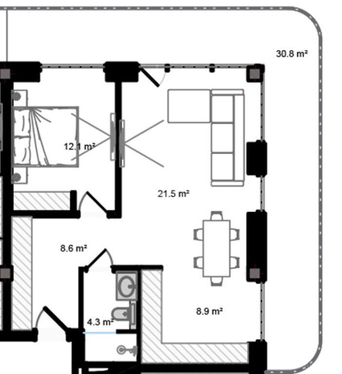 2 otaqlı yeni tikili - Sea Breeze q. - 100.8 m² (7)