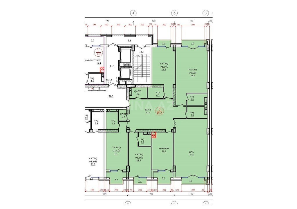 5 otaqlı yeni tikili - Nizami m. - 267 m² (2)