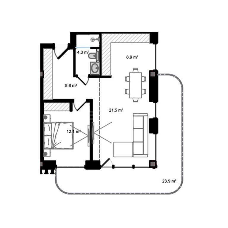 2 otaqlı yeni tikili - Sea Breeze q. - 93.4 m² (7)