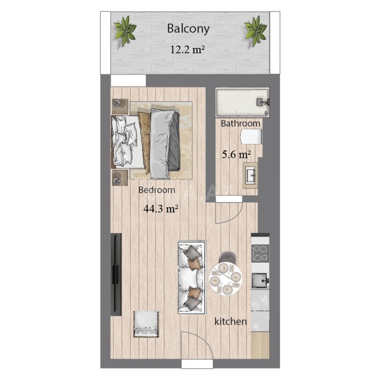 1 otaqlı yeni tikili - Sea Breeze q. - 72.5 m² (8)