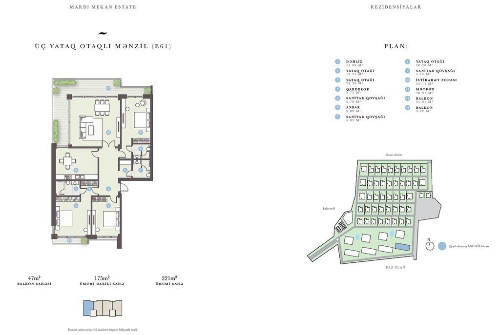 Продаётся 3-комн. yeni tikili 221 m², Mərdəkan q., photo 5 from 7