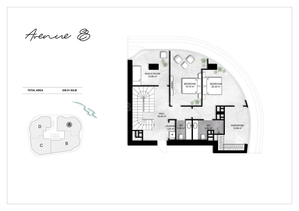 5 otaqlı yeni tikili - Şah İsmayıl Xətai m. - 259 m² (9)