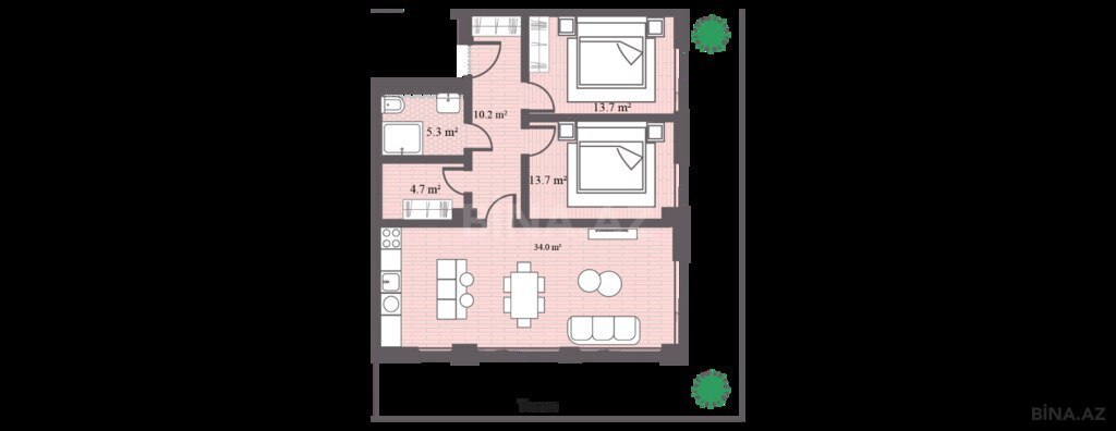 3 otaqlı yeni tikili - Sea Breeze q. - 133.7 m² (8)