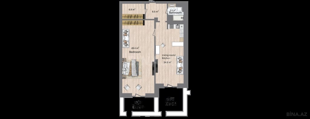 2 otaqlı yeni tikili - Sea Breeze q. - 152.5 m² (6)