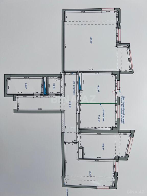 4-комн. новостройка - м. Элмляр Академиясы - 177 м² (2)