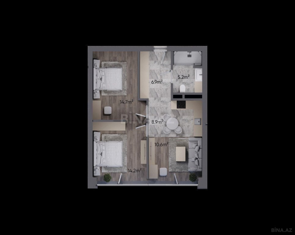 3 otaqlı yeni tikili - Sea Breeze q. - 69.5 m² (6)