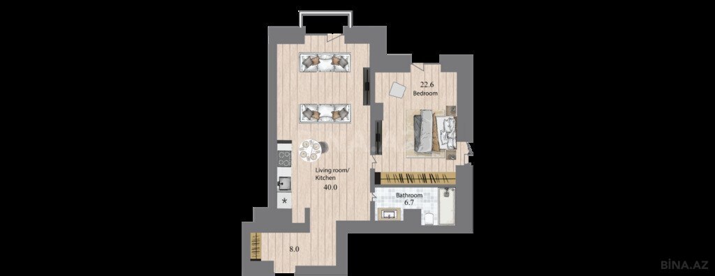 2 otaqlı yeni tikili - Sea Breeze q. - 94.4 m² (6)