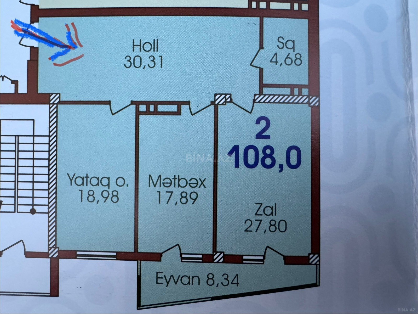 2 otaqlı yeni tikili - Nizami m. - 108 m² (6)