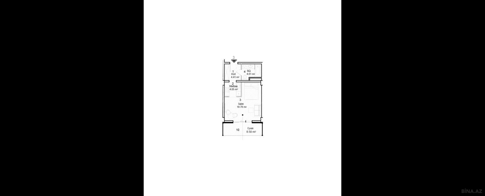 1 otaqlı yeni tikili - Nardaran q. - 45.8 m² (8)