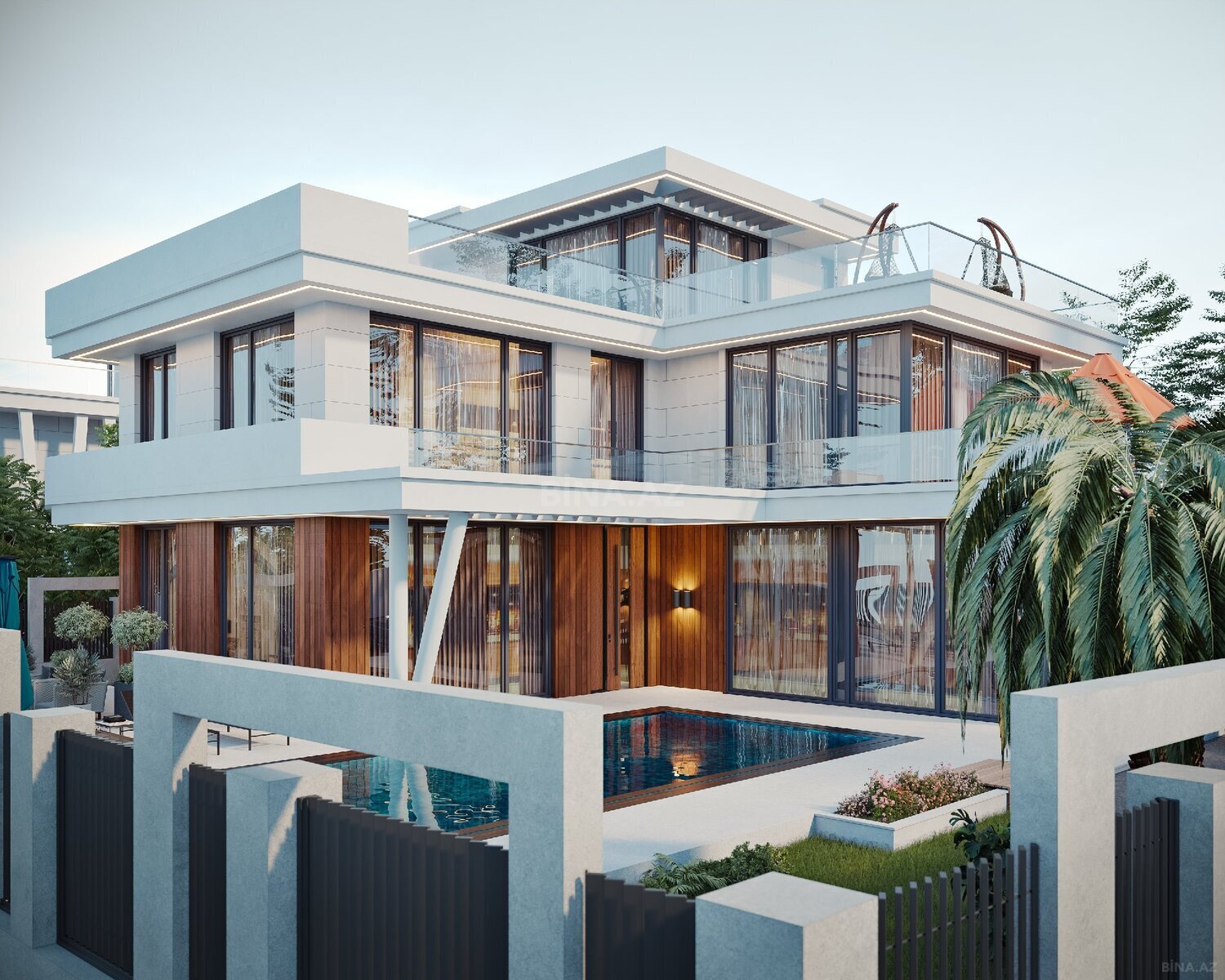 6 otaqlı həyət evi/bağ evi - Bilgəh q. - 320 m² (1)