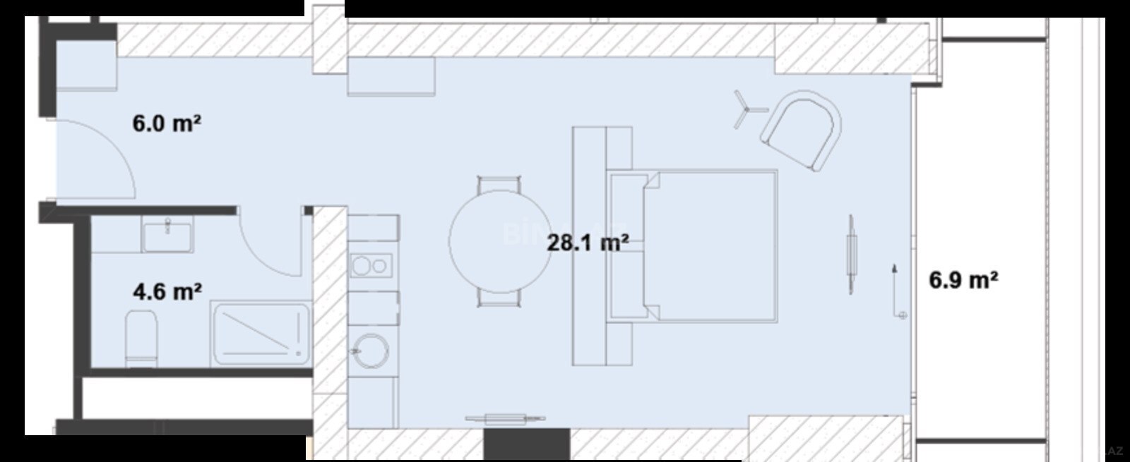 1 otaqlı yeni tikili - Sea Breeze q. - 56.3 m² (8)