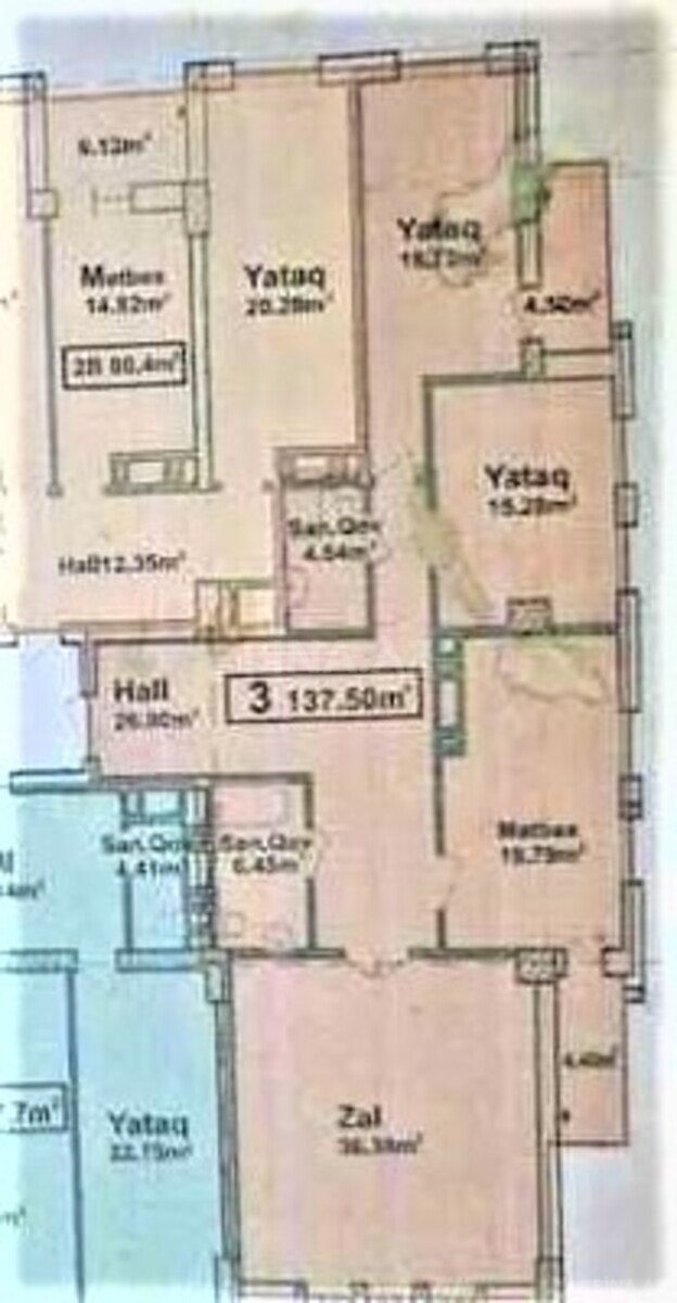3-комн. новостройка - м. Ази Асланов - 138 м² (2)