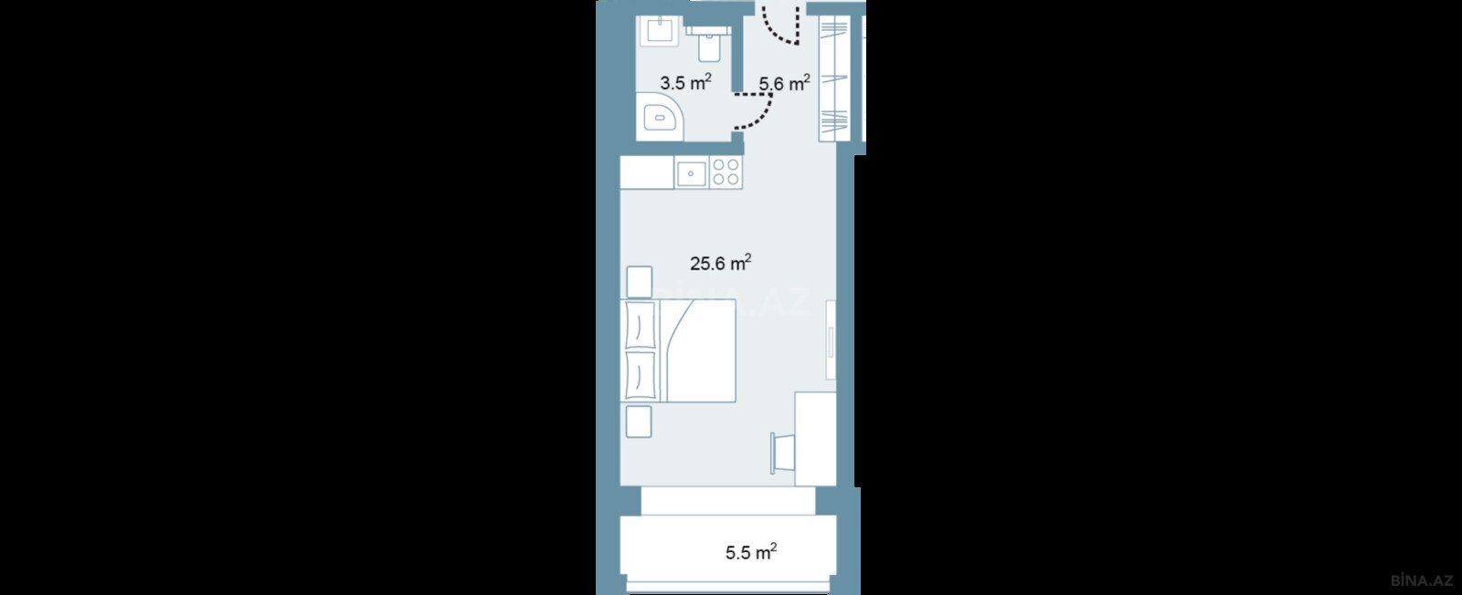 1 otaqlı yeni tikili - Sea Breeze q. - 51.5 m² (6)