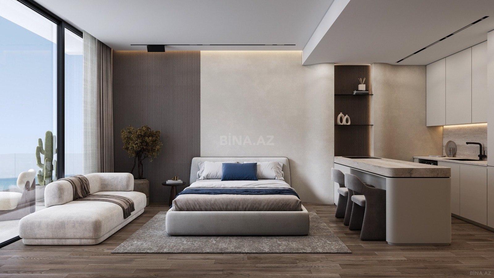 1 otaqlı yeni tikili - Nardaran q. - 29.6 m² (6)