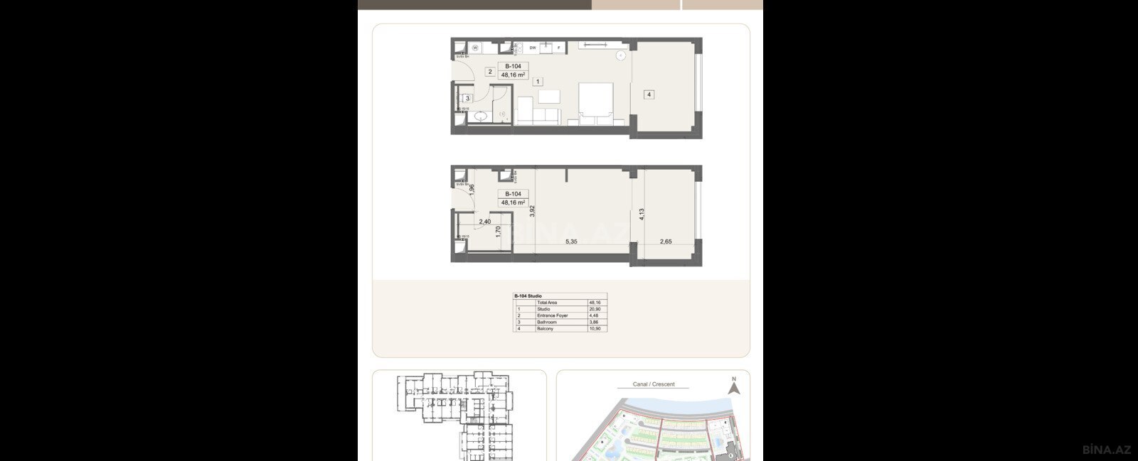 1 otaqlı yeni tikili - Nardaran q. - 48.2 m² (7)