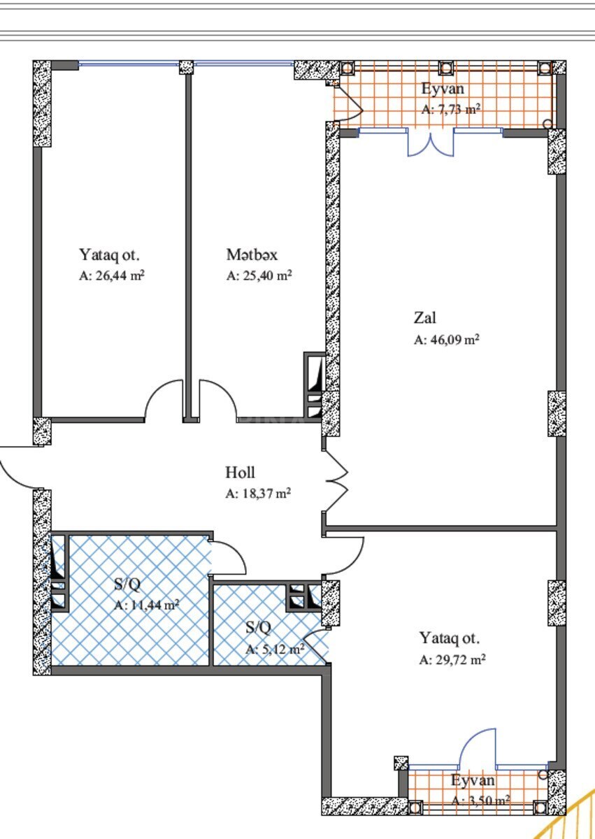 3 otaqlı yeni tikili - 28 May m. - 173.8 m² (4)