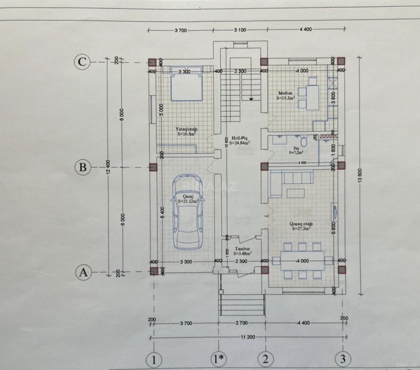 9 otaqlı həyət evi/bağ evi - Xırdalan - 420 m² (10)