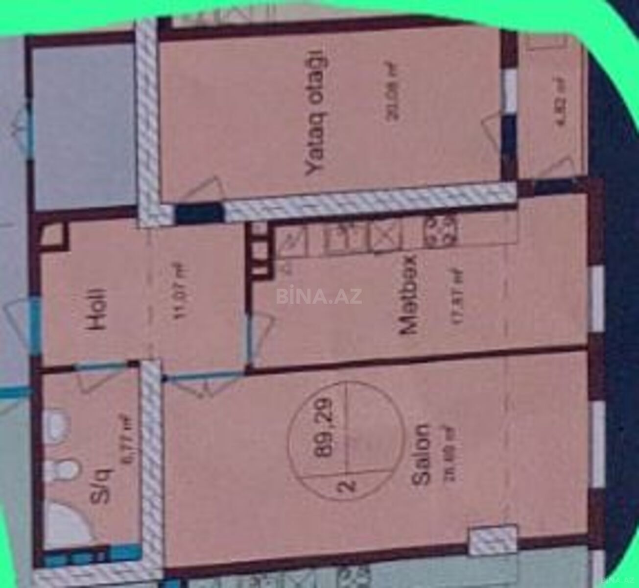 2-комн. новостройка - м. Кара Караев - 95 м² (3)