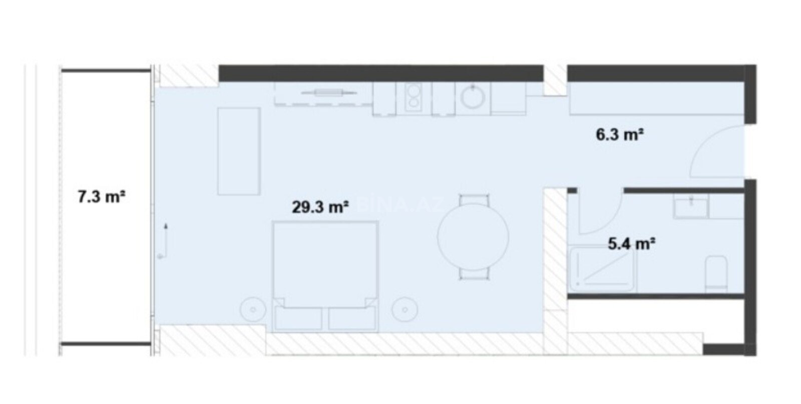 1 otaqlı yeni tikili - Sea Breeze q. - 57.2 m² (4)