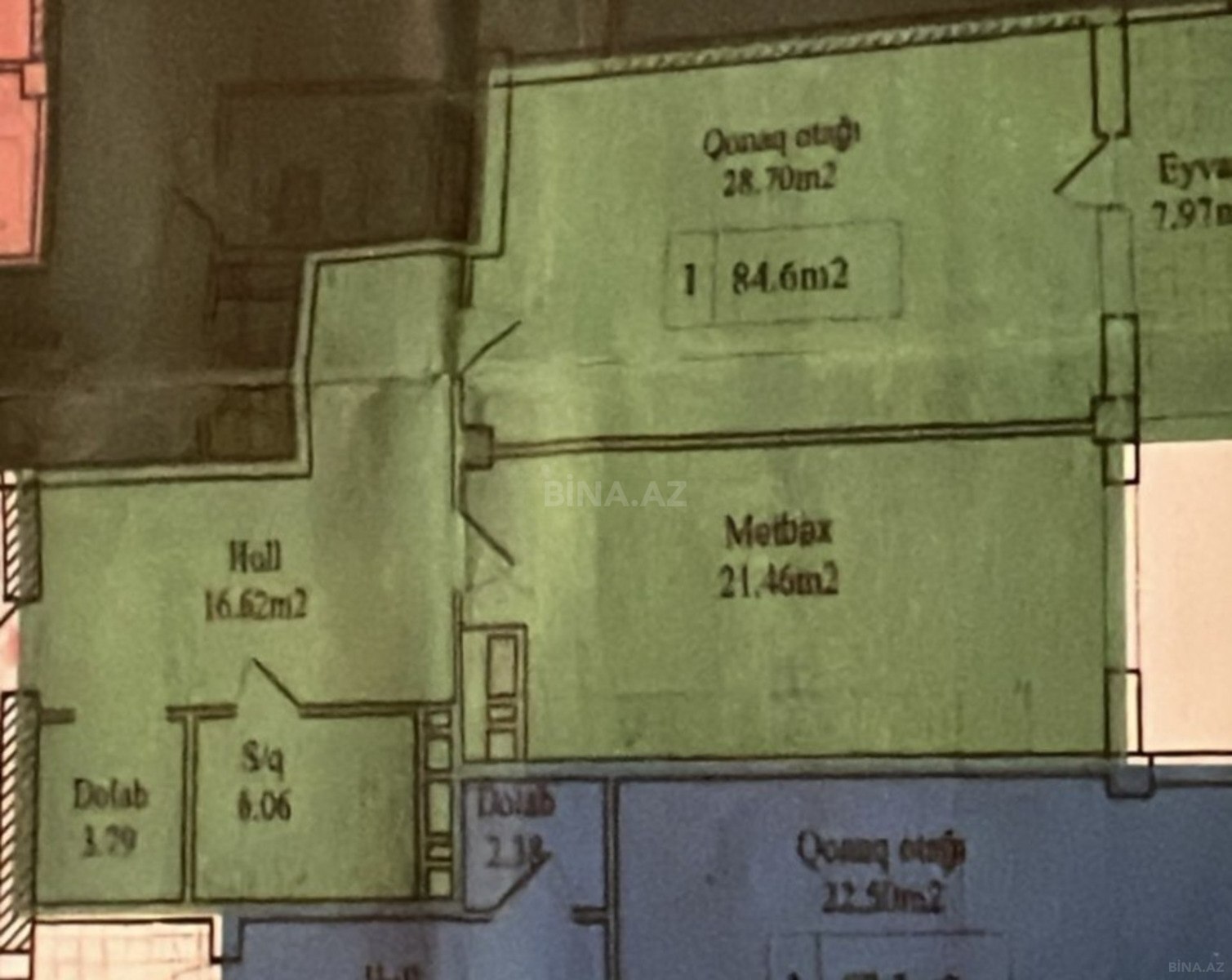 1 otaqlı yeni tikili - Nəriman Nərimanov m. - 85 m² (4)