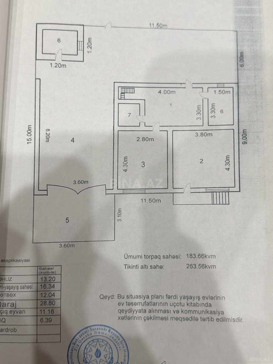 5 otaqlı həyət evi/bağ evi - Zığ q. - 263.5 m² (27)