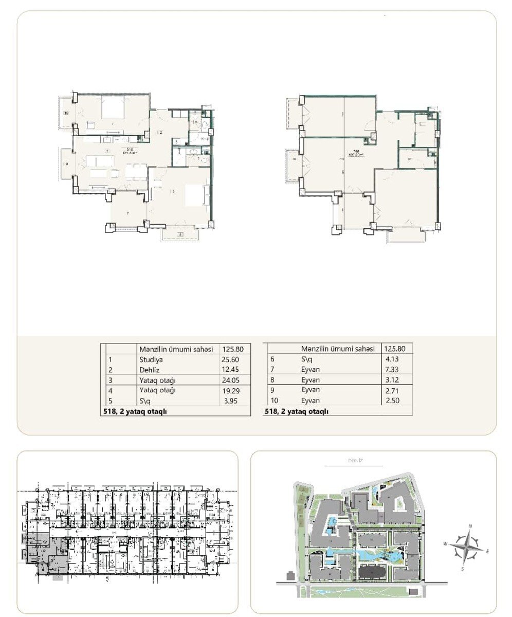 3 otaqlı yeni tikili - Sea Breeze q. - 125.8 m² (2)