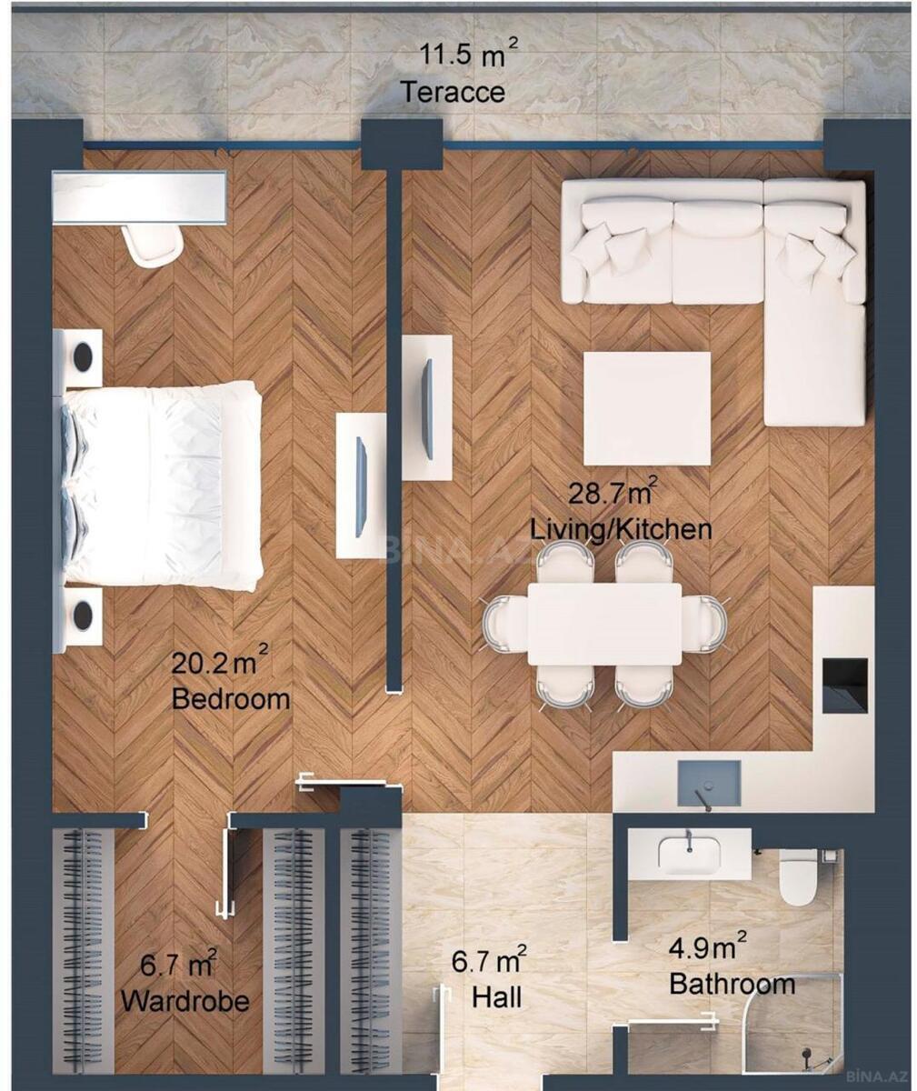 2 otaqlı yeni tikili - Sea Breeze q. - 91.9 m² (13)