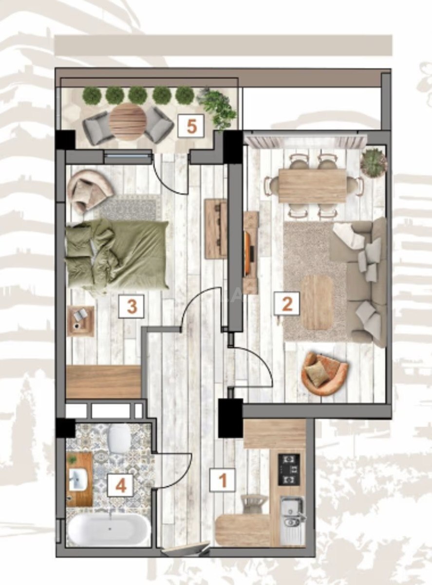 1 otaqlı yeni tikili - Bakıxanov q. - 53.1 m² (4)