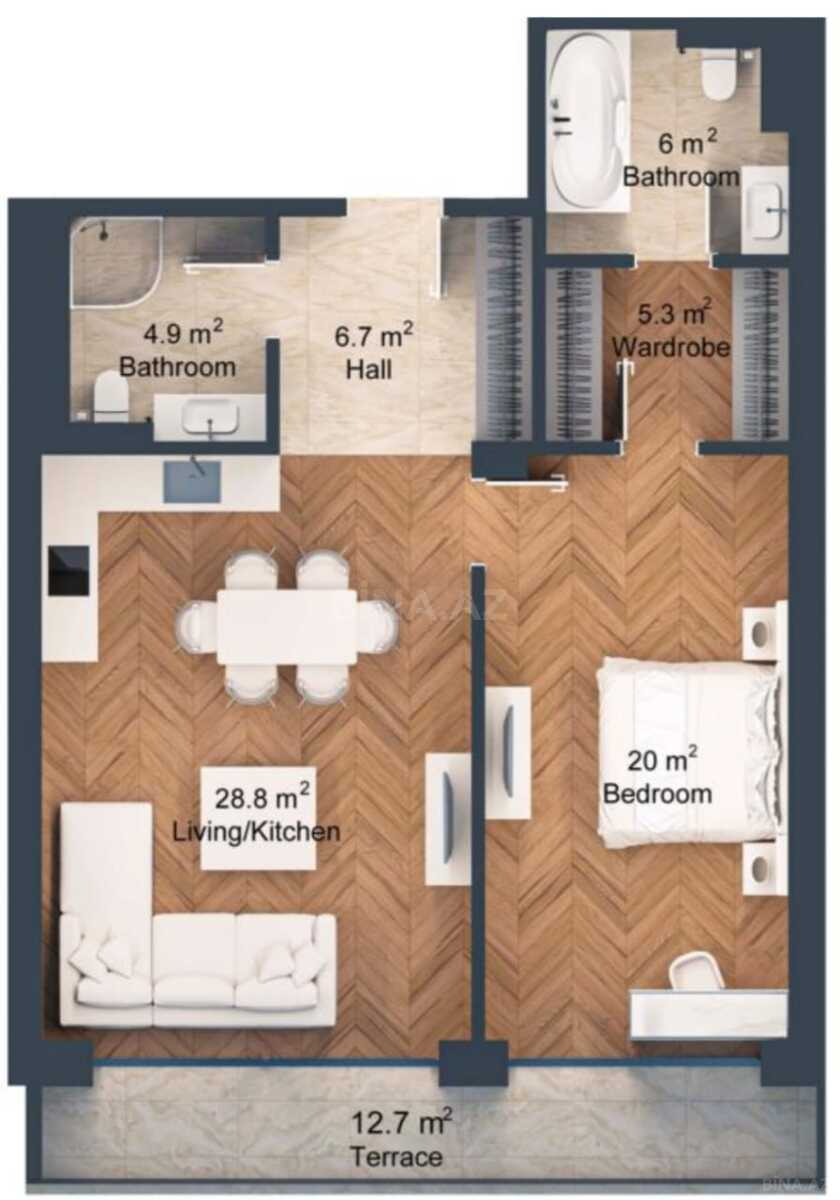 2-комн. новостройка - пос. Нардаран - 100 м² (16)
